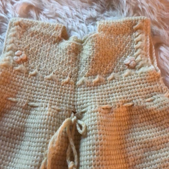 Vintage Handarbeit Crotchet Baby Dress - Picture 2 of 5